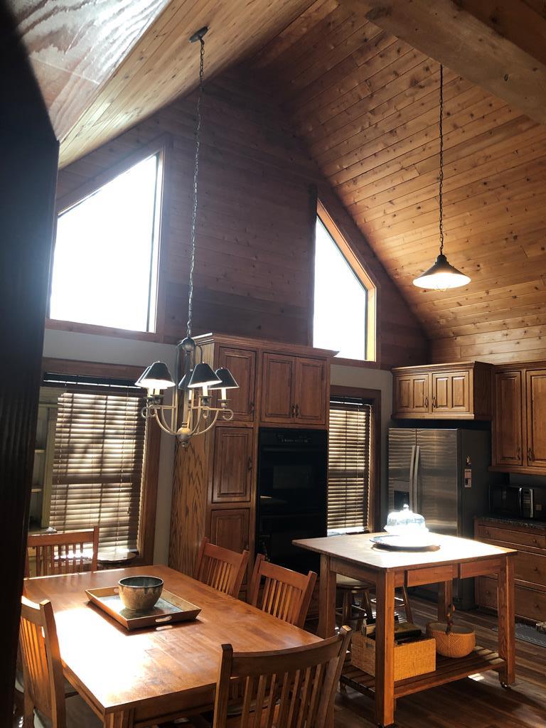 vaulted kitchen in western cedar